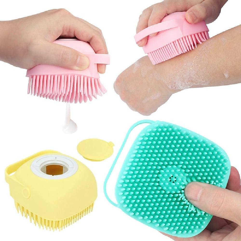Silicone Bath Brush with Soap Dispenser