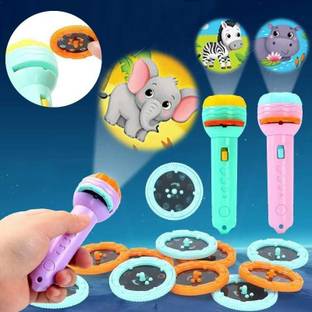 Mini Projector Torch Slide Flashlight Light