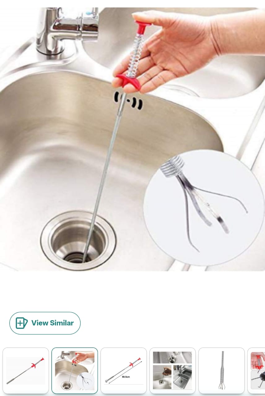 Sink Drain cleaner - Stainless Steel Hair Catching Cleaner Wire