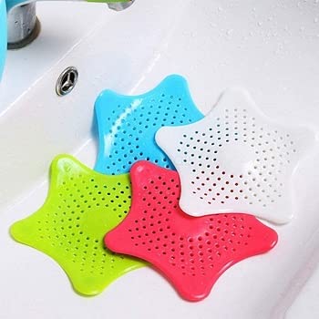 Silicone Star Shaped Sink Bathroom Hair Catcher Drain Strainers for Basin