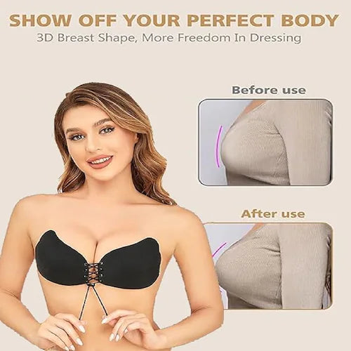 Self-Adhesive Strapless Silicone Padded Pushup Bra